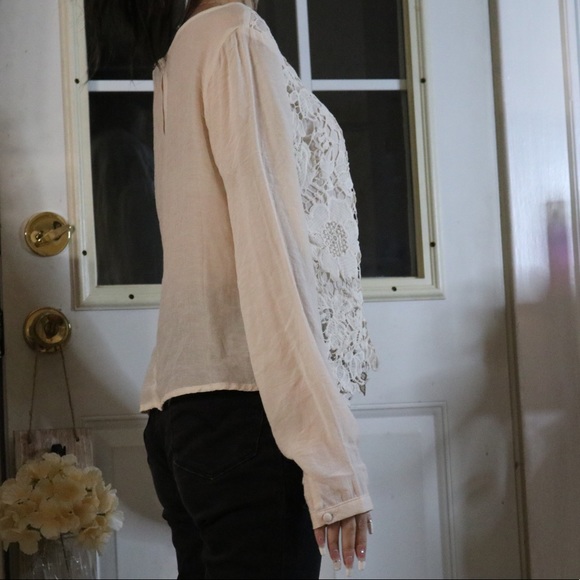 Sheer Lace-Front Top - Picture 3 of 4